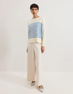 Sadie Striped Round Neck Jumper -Marksandspencer Sale Store Sadie Striped Round Neck Jumper 2
