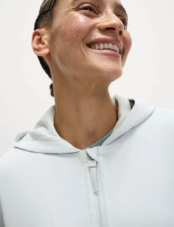 Scuba Zip Up Relaxed Hoodie -Marksandspencer Sale Store Scuba Zip Up Relaxed Hoodie 2