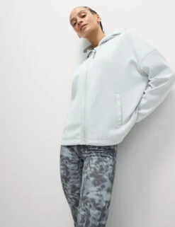 Scuba Zip Up Relaxed Hoodie -Marksandspencer Sale Store Scuba Zip Up Relaxed Hoodie 5