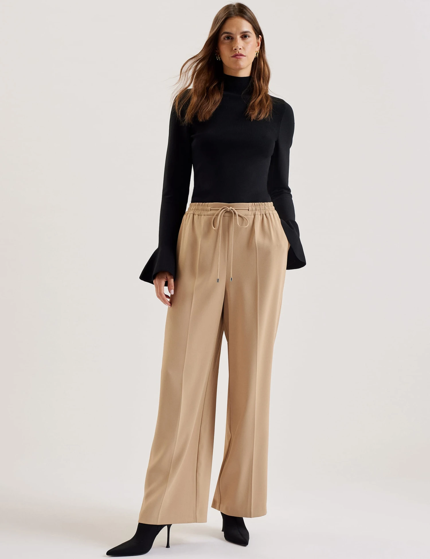 Ted Baker Seam Detail Drawstring Wide Leg Joggers 1 Ted Baker Seam Detail Drawstring Wide Leg Joggers