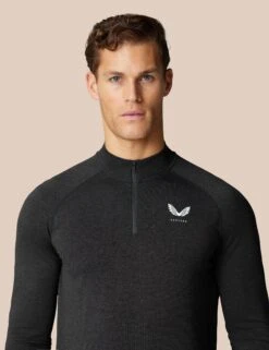 CASTORE Seam Free Half Zip Funnel Neck Sweatshirt -Marksandspencer Sale Store Seam Free Half Zip Funnel Neck Sweatshirt 2