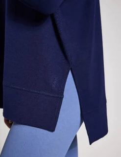 Shelby Crew Neck Step Hem Relaxed Sweatshirt -Marksandspencer Sale Store Shelby Crew Neck Step Hem Relaxed Sweatshirt 3