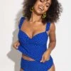 Pour Moi Sicily Polka Dot Wired Padded Tankini Top -Marksandspencer Sale Store Sicily Polka Dot Wired Padded Tankini Top