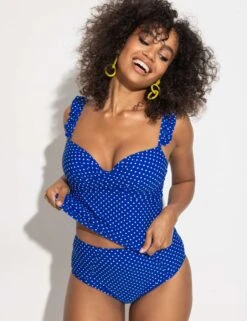 Pour Moi Sicily Polka Dot Wired Padded Tankini Top