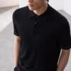 Silk Cotton Knitted Polo Shirt