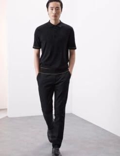Silk Cotton Knitted Polo Shirt -Marksandspencer Sale Store Silk Cotton Knitted Polo Shirt 2