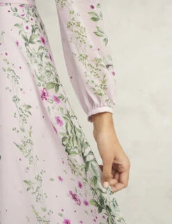 Silk Rich Floral V-Neck Midi Skater Dress 19 Silk Rich Floral V-Neck Midi Skater Dress -Marksandspencer Sale Store Silk Rich Floral V Neck Midi Skater Dress 3