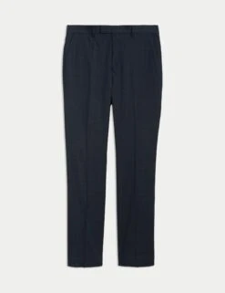 Slim Fit Check Stretch Suit Trousers -Marksandspencer Sale Store Slim Fit Check Stretch Suit Trousers 1