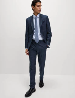 Slim Fit Check Suit Trousers -Marksandspencer Sale Store Slim Fit Check Suit Trousers 4