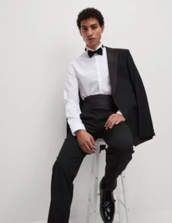 Slim Fit Cotton Blend Dress Shirt