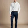 Slim Fit Cotton Rich Textured Trousers -Marksandspencer Sale Store Slim Fit Cotton Rich Textured Trousers