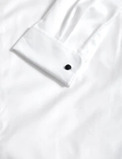 Slim Fit Luxury Cotton Double Cuff Twill Shirt -Marksandspencer Sale Store Slim Fit Luxury Cotton Double Cuff Twill Shirt 2