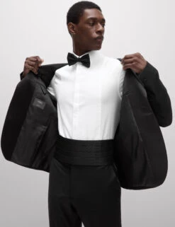 Slim Fit Luxury Cotton Double Cuffed Dress Shirt -Marksandspencer Sale Store Slim Fit Luxury Cotton Double Cuffed Dress Shirt 3