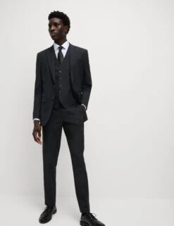 Slim Fit Machine Washable Suit Trousers -Marksandspencer Sale Store Slim Fit Machine Washable Suit Trousers 6