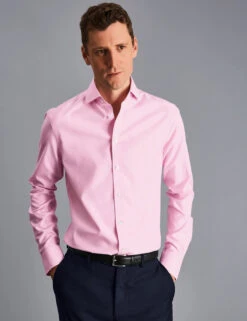 Slim Fit Non Iron Pure Cotton Twill Shirt