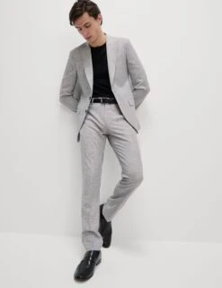 Slim Fit Prince Of Wales Check Suit Trousers