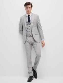 Slim Fit Prince Of Wales Check Suit Trousers 17 Slim Fit Prince Of Wales Check Suit Trousers -Marksandspencer Sale Store Slim Fit Prince of Wales Check Suit Trousers 4
