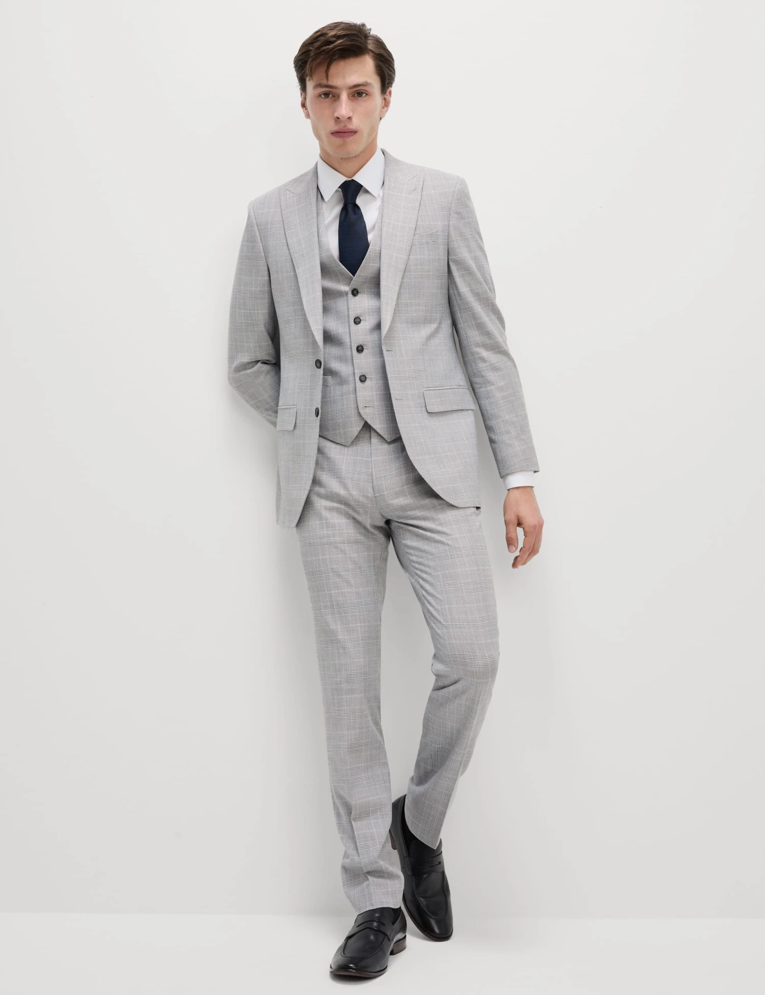 Slim Fit Prince Of Wales Check Suit Trousers 5 Slim Fit Prince Of Wales Check Suit Trousers - Image 5