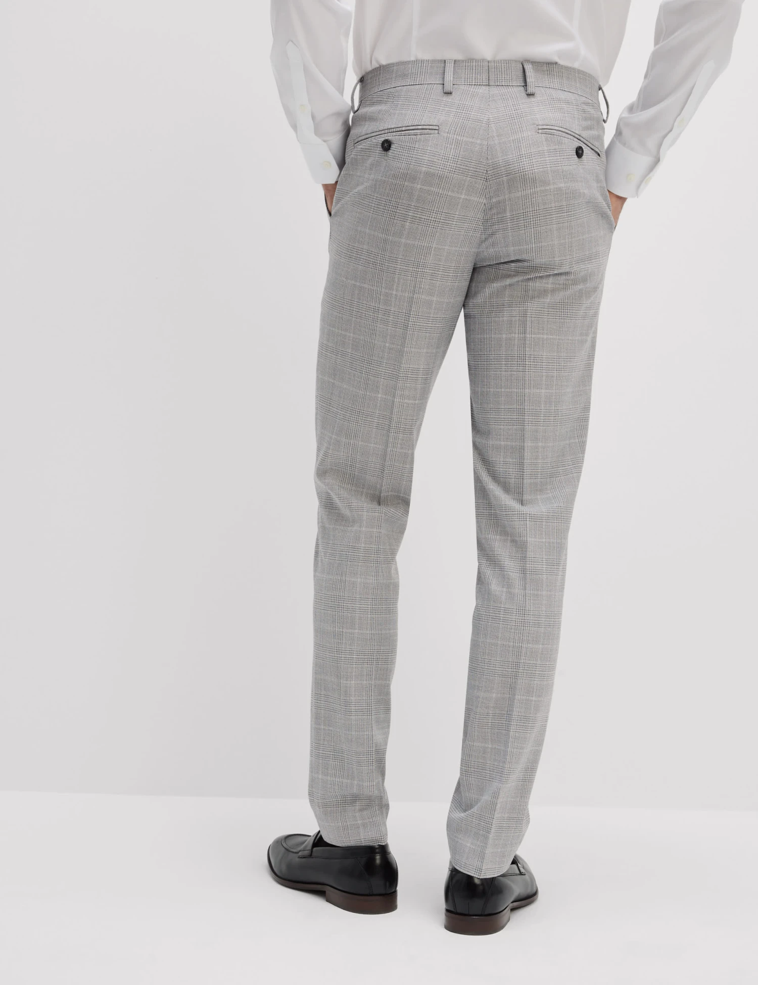 Slim Fit Prince Of Wales Check Suit Trousers 6 Slim Fit Prince Of Wales Check Suit Trousers - Image 6