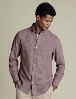 Slim Fit Pure Cotton Check Flannel Shirt