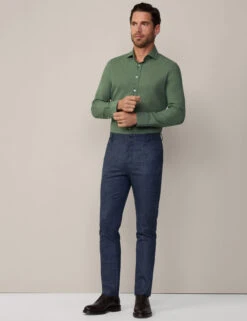 Hackett Slim Fit Pure Cotton Checked Trousers -Marksandspencer Sale Store Slim Fit Pure Cotton Checked Trousers 3