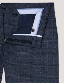 Hackett Slim Fit Pure Cotton Checked Trousers -Marksandspencer Sale Store Slim Fit Pure Cotton Checked Trousers 5