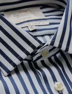Slim Fit Pure Cotton Striped Shirt -Marksandspencer Sale Store Slim Fit Pure Cotton Striped Shirt 1