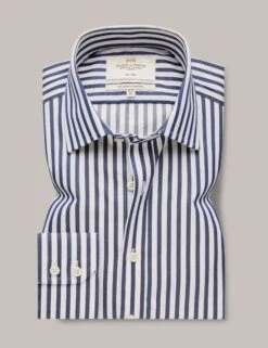 Slim Fit Pure Cotton Striped Shirt -Marksandspencer Sale Store Slim Fit Pure Cotton Striped Shirt 2