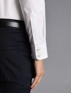 Slim Fit Pure Cotton Twill Oxford Shirt -Marksandspencer Sale Store Slim Fit Pure Cotton Twill Oxford Shirt 3