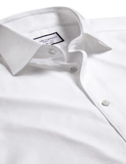 Slim Fit Pure Cotton Twill Oxford Shirt -Marksandspencer Sale Store Slim Fit Pure Cotton Twill Oxford Shirt 4
