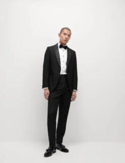 Slim Fit Shawl Collar Stretch Tuxedo Jacket 19 Slim Fit Shawl Collar Stretch Tuxedo Jacket -Marksandspencer Sale Store Slim Fit Shawl Collar Stretch Tuxedo Jacket 4