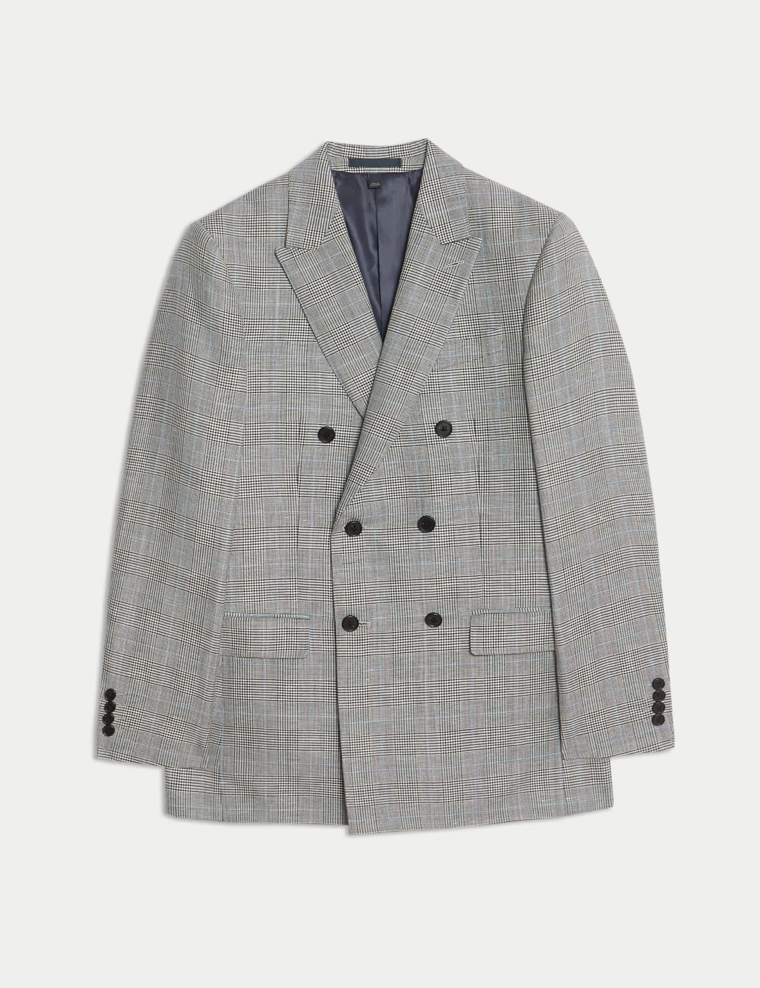 Slim Fit Wool Blend Check Suit Jacket 2 Slim Fit Wool Blend Check Suit Jacket - Image 2