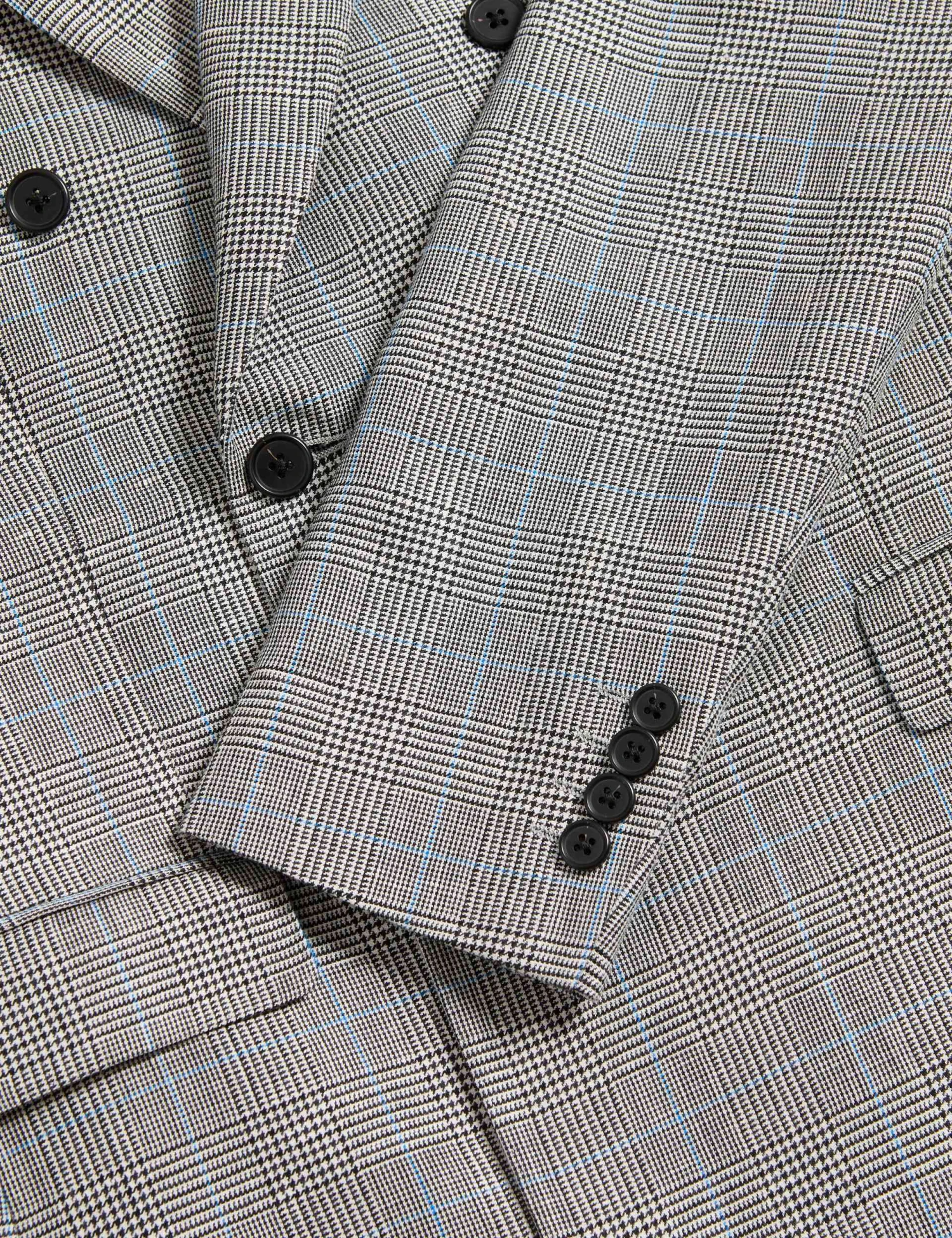 Slim Fit Wool Blend Check Suit Jacket 3 Slim Fit Wool Blend Check Suit Jacket - Image 3