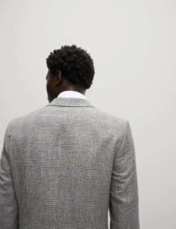 Slim Fit Wool Blend Check Suit Jacket 19 Slim Fit Wool Blend Check Suit Jacket -Marksandspencer Sale Store Slim Fit Wool Blend Check Suit Jacket 4