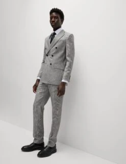Slim Fit Wool Blend Check Suit Jacket 20 Slim Fit Wool Blend Check Suit Jacket -Marksandspencer Sale Store Slim Fit Wool Blend Check Suit Jacket 5