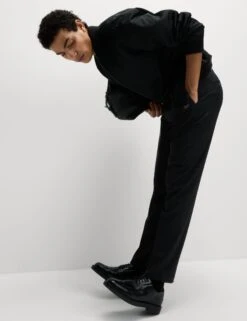 Slim Fit Wool Blend Trousers