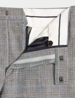 Slim Fit Wool Rich Check Suit Trousers -Marksandspencer Sale Store Slim Fit Wool Rich Check Suit Trousers 2