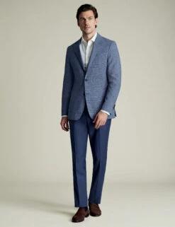 Slim Fit Wool Rich Linen Blend Check Jacket -Marksandspencer Sale Store Slim Fit Wool Rich Linen Blend Check Jacket 1