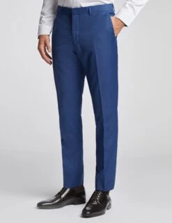 Ted Baker Slim Fit Wool Rich Sharkskin Suit Trousers