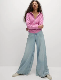 Soft Touch Knitted Zip Up Hoodie -Marksandspencer Sale Store Soft Touch Knitted Zip Up Hoodie 2