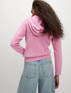 Soft Touch Knitted Zip Up Hoodie -Marksandspencer Sale Store Soft Touch Knitted Zip Up Hoodie 4