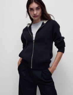 Soft Touch Two Tone Slim Fit Hoodie