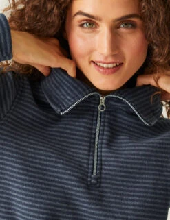 Regatta Solenne Striped Funnel Neck Half Zip Fleece -Marksandspencer Sale Store Solenne Striped Funnel Neck Half Zip Fleece 4