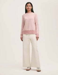 Stella Cotton Rich Striped Crew Neck Jumper -Marksandspencer Sale Store Stella Cotton Rich Striped Crew Neck Jumper 1