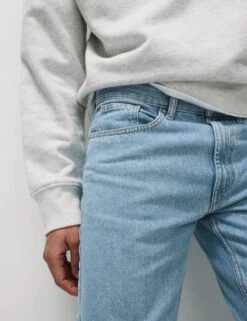 Straight Fit Pure Cotton Jeans -Marksandspencer Sale Store Straight Fit Pure Cotton Jeans 2