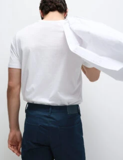 Straight Fit Textured 5 Pocket Trousers