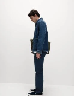 Straight Fit Textured 5 Pocket Trousers -Marksandspencer Sale Store Straight fit Textured 5 Pocket Trousers 4