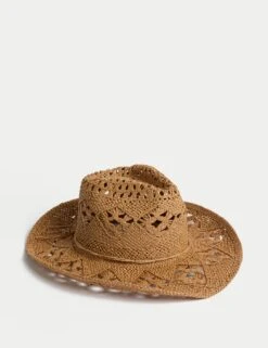 Straw Open Weave Cowboy Hat