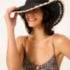 Straw Scallop Edge Wide Brim Hat -Marksandspencer Sale Store Straw Scallop Edge Wide Brim Hat