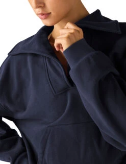 Beyond Yoga Street Smart Cotton Rich Collared Sweatshirt -Marksandspencer Sale Store Street Smart Cotton Rich Collared Sweatshirt 4